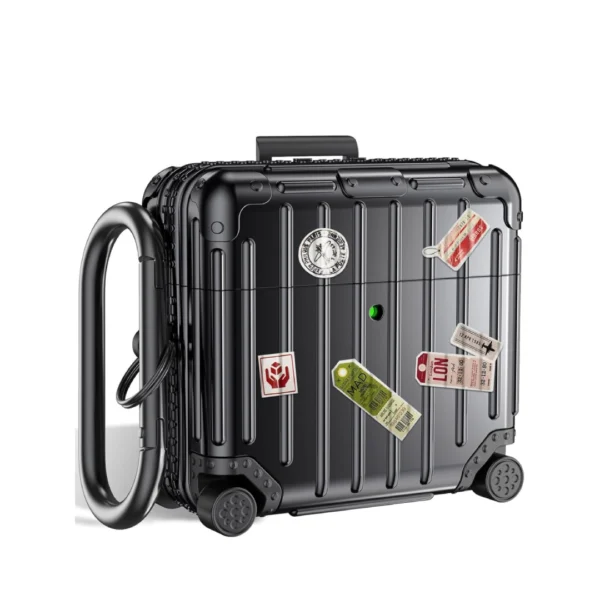 Apple AirPods 4 - Shockproof Suitcase Armor Case - Black