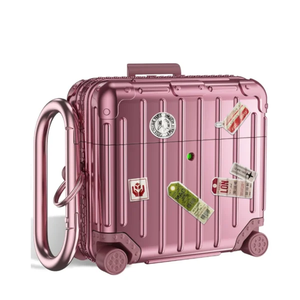 Apple AirPods 4 - Shockproof Suitcase Armor Case - Pink Apple AirPods 4 - Shockproof Suitcase Armor Case - Pink