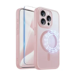 Frosted Magnetic Magsafe Case - iPhone 14 Pro Max - Pink Frosted Magnetic Magsafe Case - iPhone 14 Pro Max - Pink