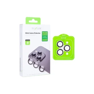 cam-protector.webp Rixus Max Metal Shield Camera Tempered Glass Natural Titanium For iPhone 16