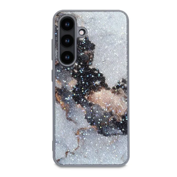 CaseMania Marble Glitter Case - Samsung S22 - Gold-Gray