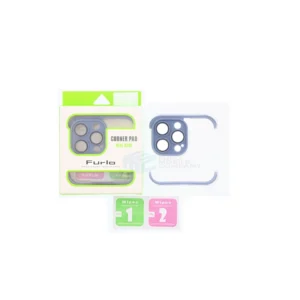 Furlo TPU Camera Lens & Corner Pad Protector Frame For iPhone 13 - Light Blue