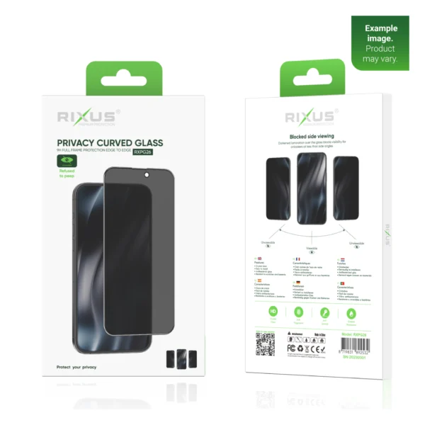 Rixus Privacy Full Curved Edge Tempered Glass For iPhone XR, 11 Rixus Privacy Full Curved Edge Tempered Glass For iPhone XR, 11