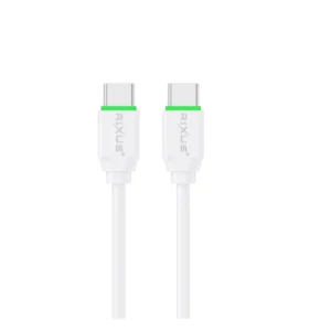 Rixus RXUC18C Fast Charging USB-C To USB-C Cable White