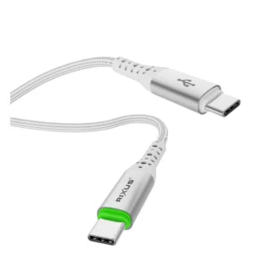 Rixus RXUC21C Auto Disconnect USB-C To USB-C Cable White