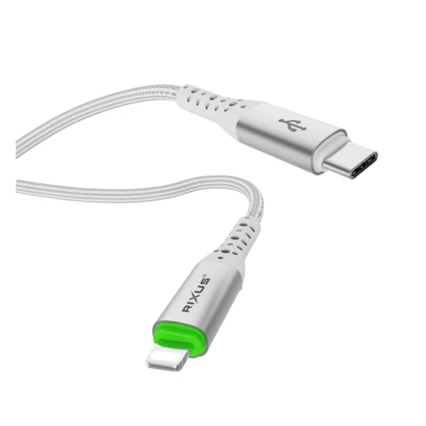 Rixus RXUC21L Auto Disconnect USB-C To Lightning Cable White Rixus RXUC21L Auto Disconnect USB-C To Lightning Cable White