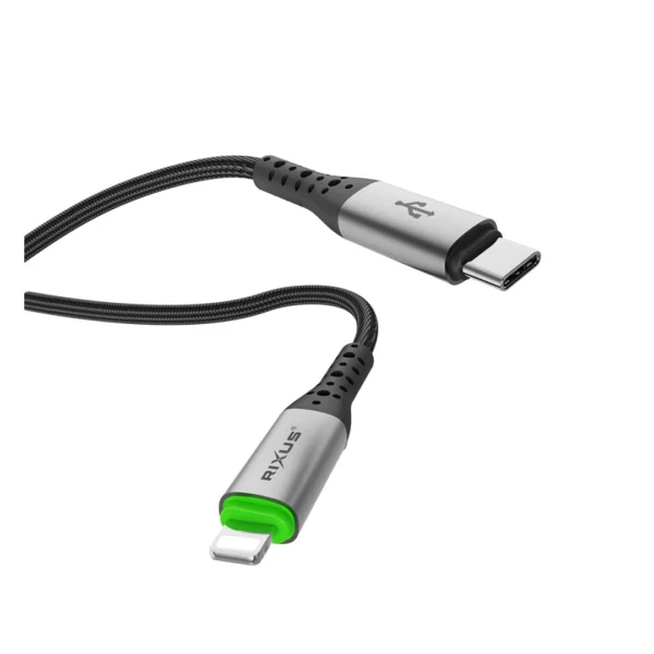 Rixus RXUC22C Auto Disconnect USB-C To USB-C Cable Black Rixus RXUC22L Auto Disconnect USB-C To Lightning Cable Black