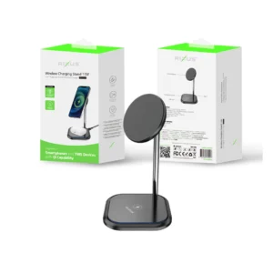 Rixus RXWC55 Wireless Magnetic Charging Stand 15W Black